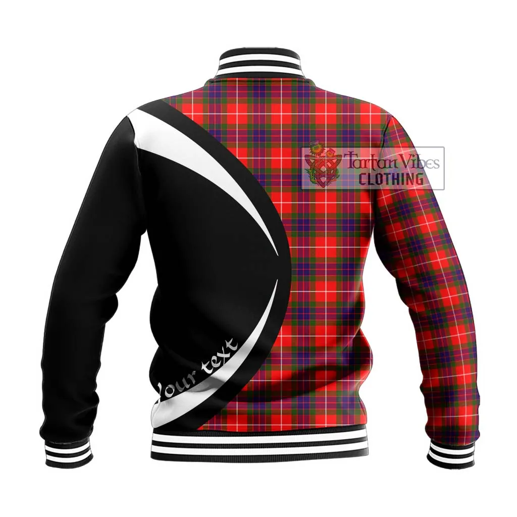 Abernethy Tartan Baseball Jacket with Family Crest Circle Style