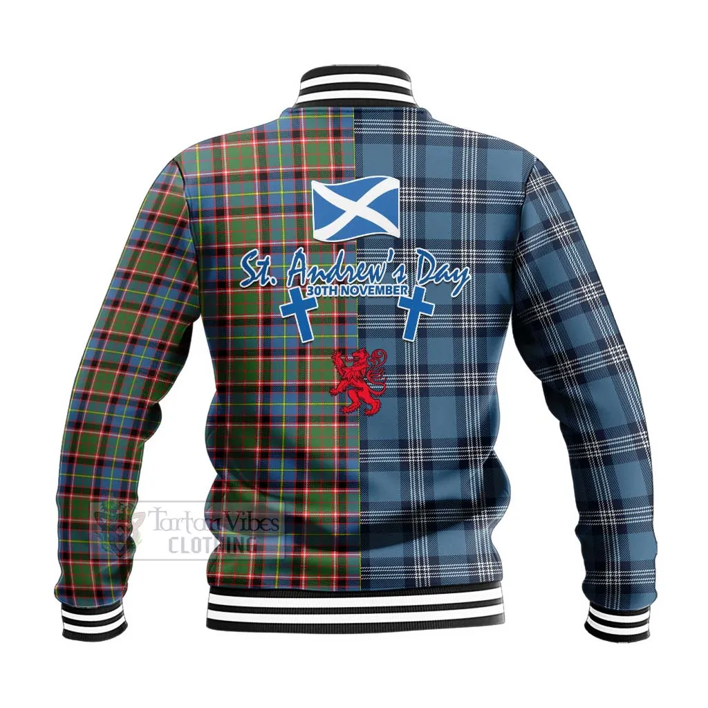 Aikenhead Tartan Baseball Jacket Happy St. Andrew's Day Half Tartan Style