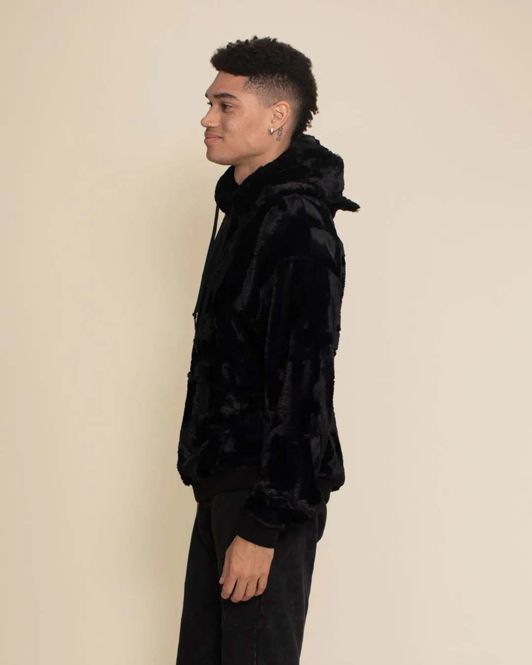Black Panther Classic ULTRA SOFT Faux Fur Hoodie | Men's