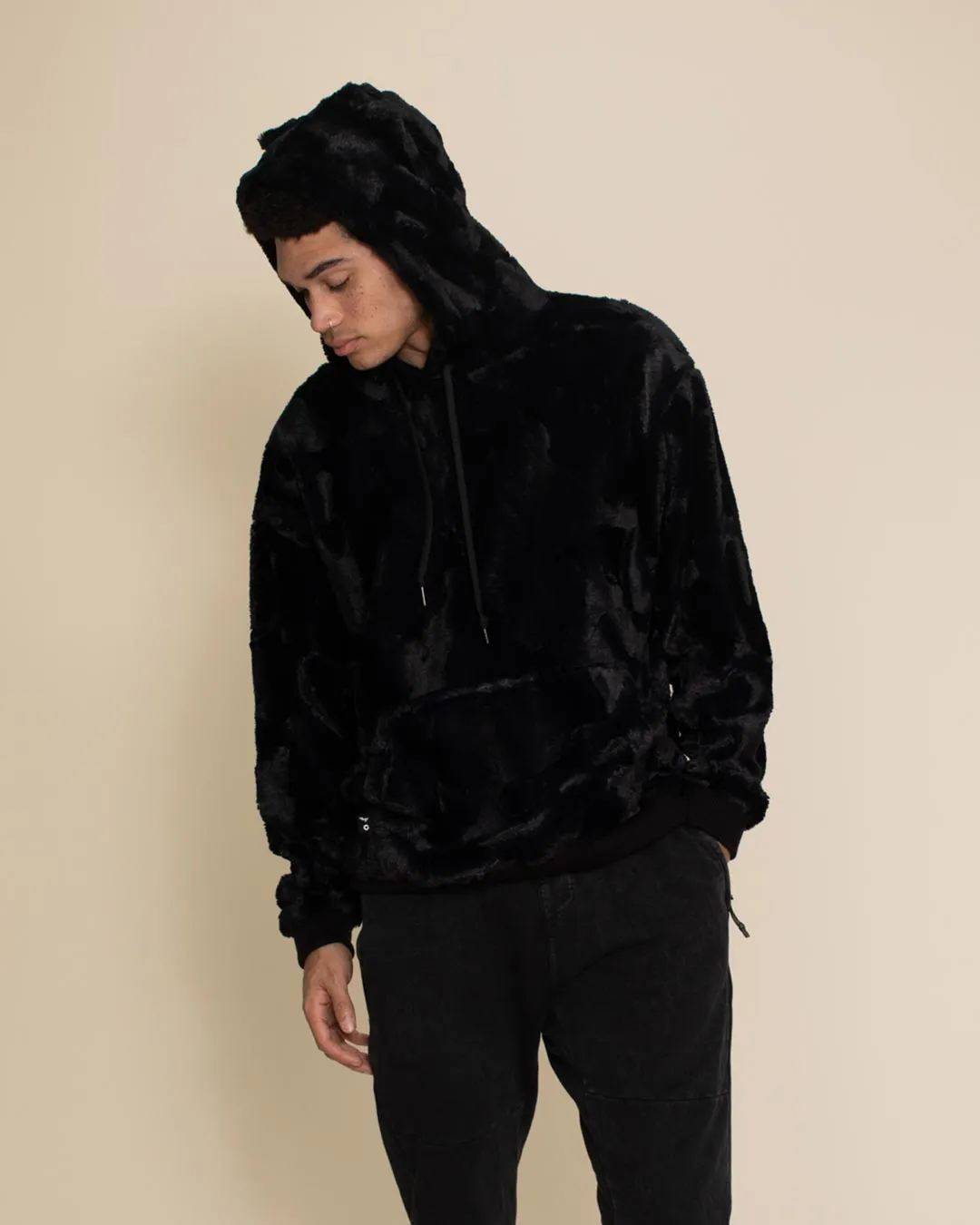 Black Panther Classic ULTRA SOFT Faux Fur Hoodie | Men's