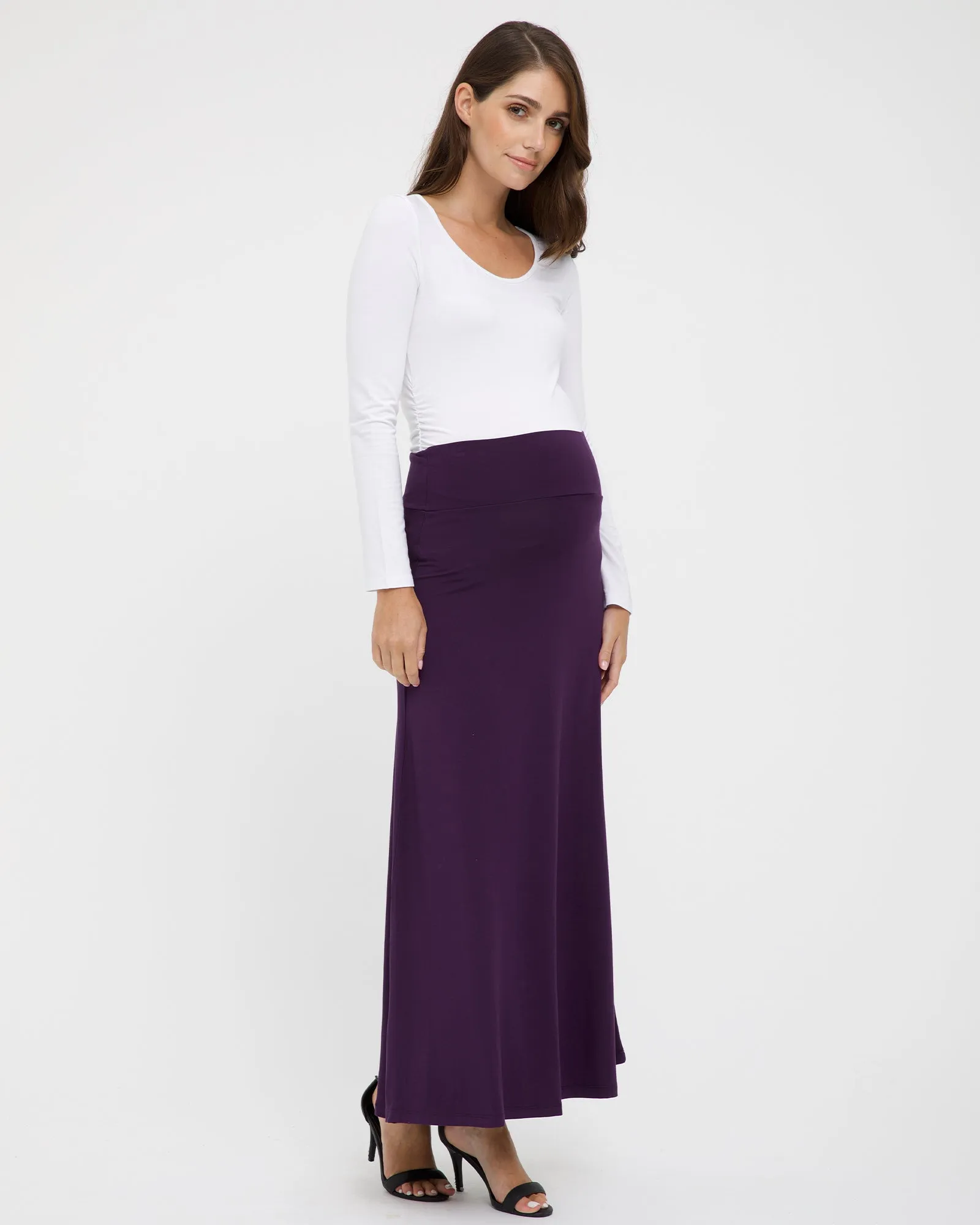 Lana Long Skirt - Plum