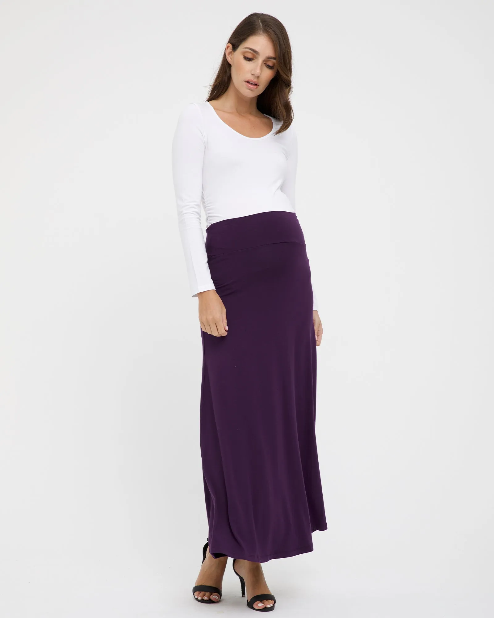 Lana Long Skirt - Plum