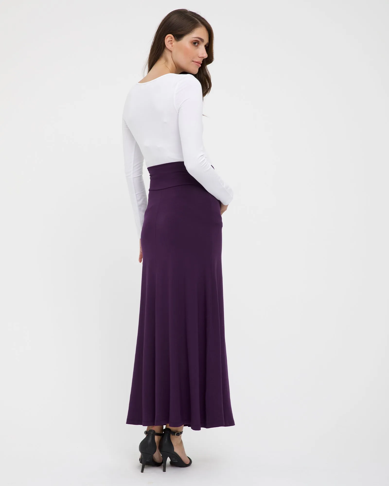 Lana Long Skirt - Plum