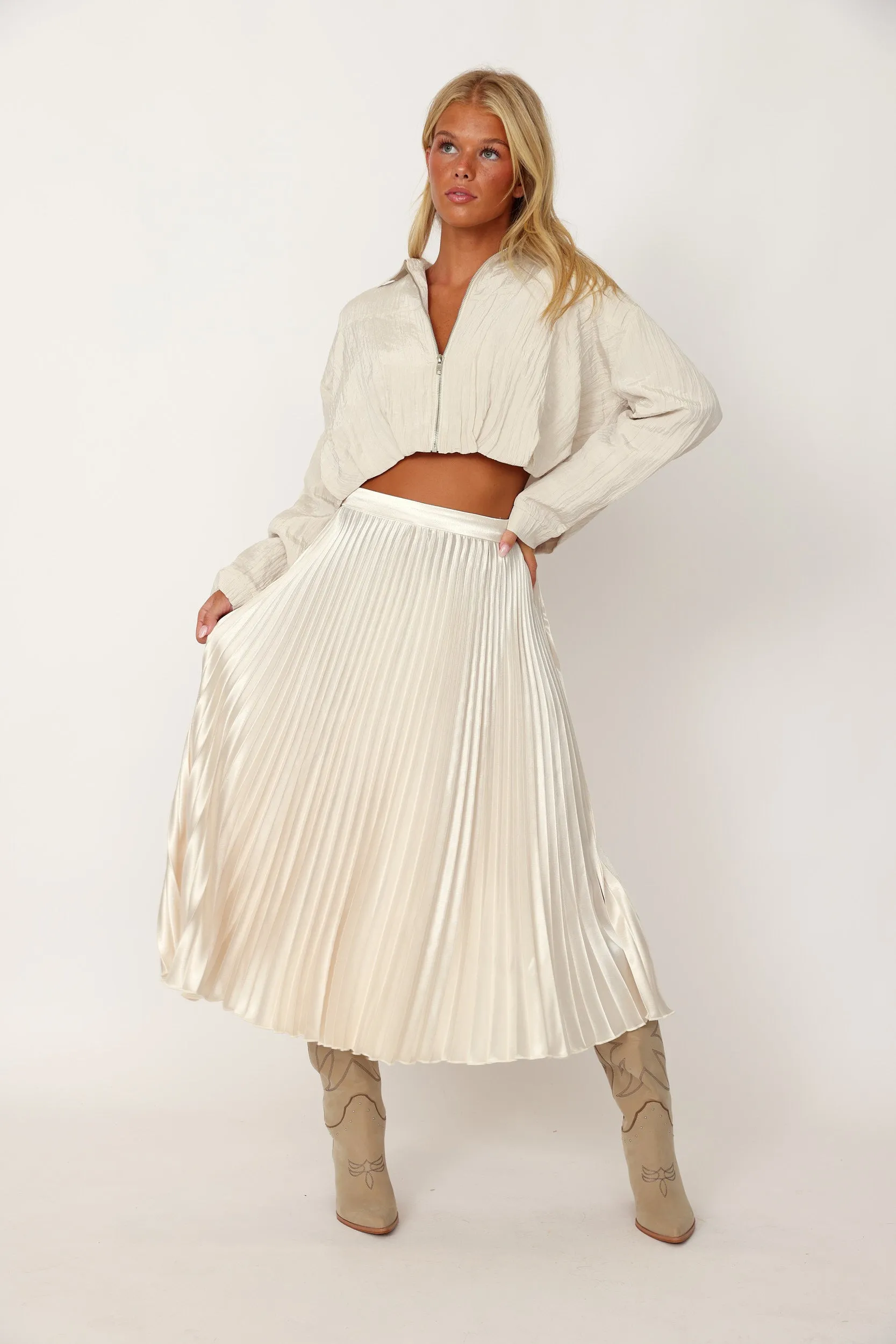 SALE - Mason Pleated Midi Skirt