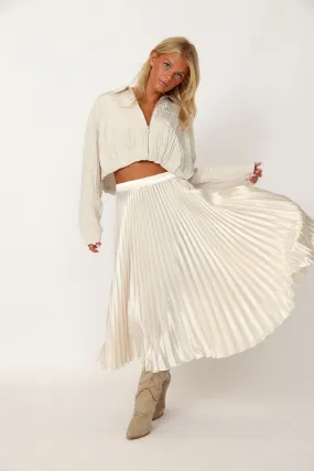 SALE - Mason Pleated Midi Skirt