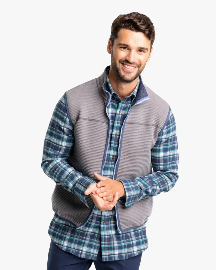 Southern Tide Men's Ridgepoint Heather Reversible Vest - Heather True Navy